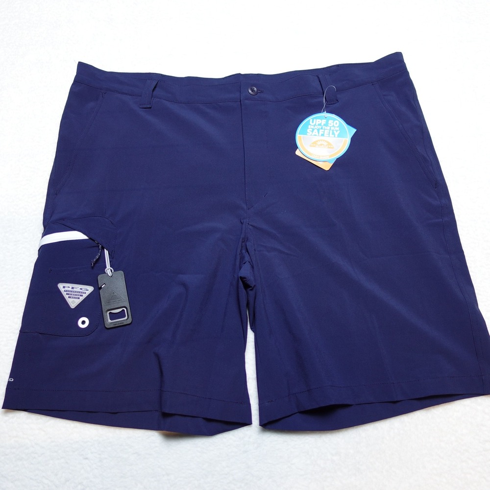 Columbia Terminal Tackle Short Mens 44 Navy Blue PFG Fishing UPF 50 FM1028-465